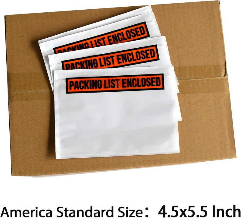 IN SAFE PACK 1000 PCS 4.5"x 5.5" Clear Self-Adhesive Packing List Envelopes - Shipping/Mailing Pouch Enclosed Bags for Packing Slips Invoice - Image 4
